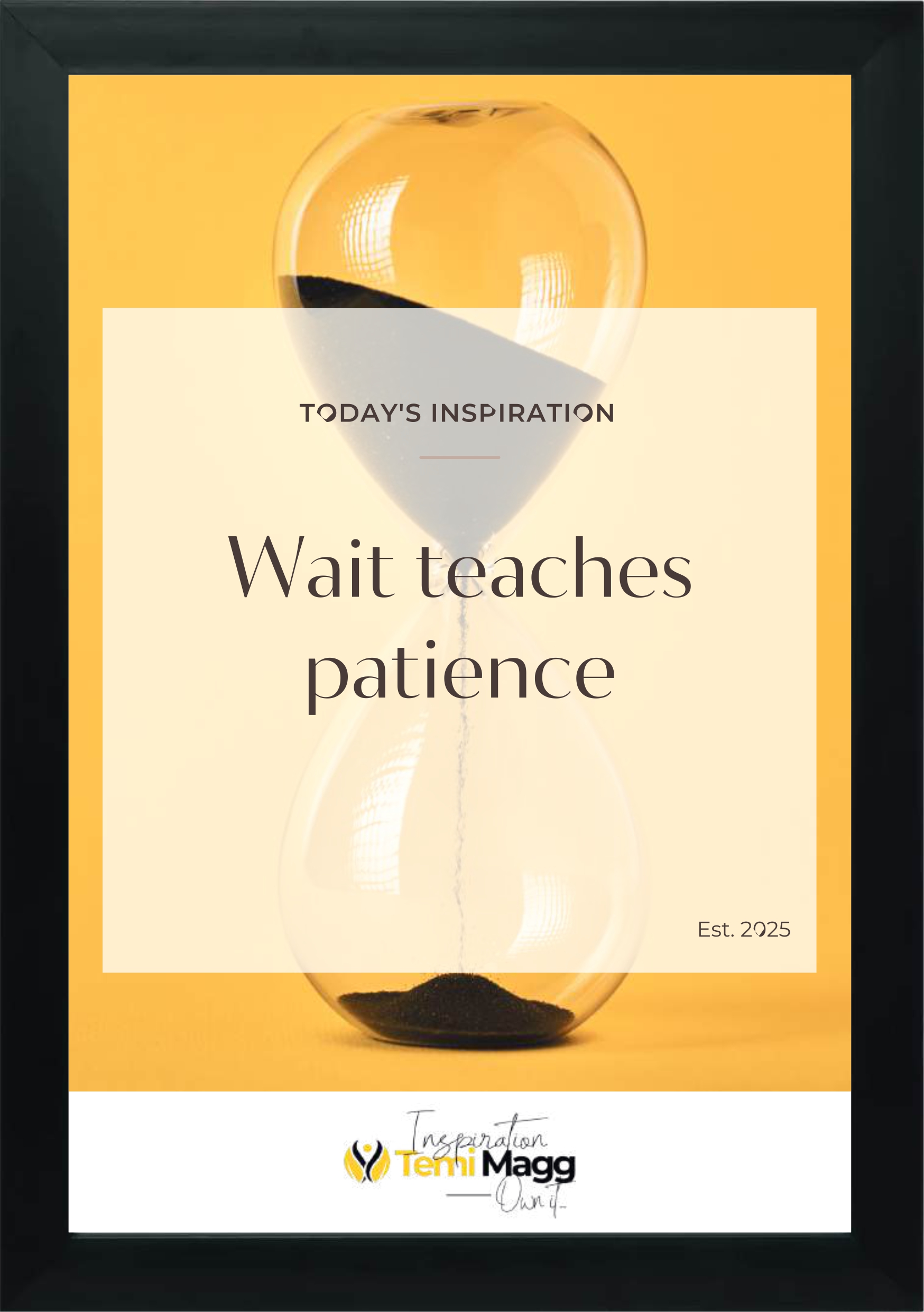 Personalised A4 Wooden Photo Frame – Inspiration by Temi Magg